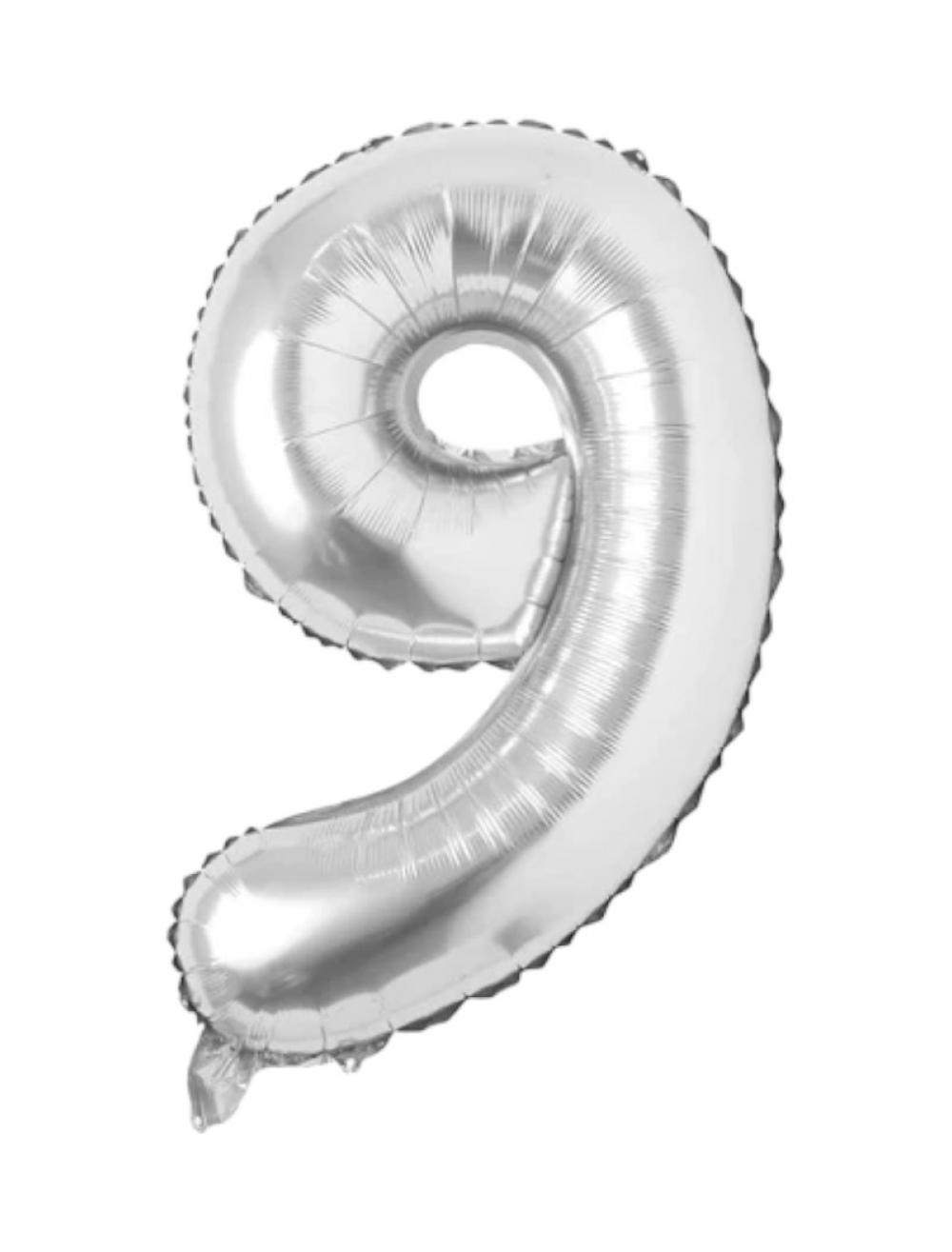 NUMERO METALIZADO PEQ PLATA #9