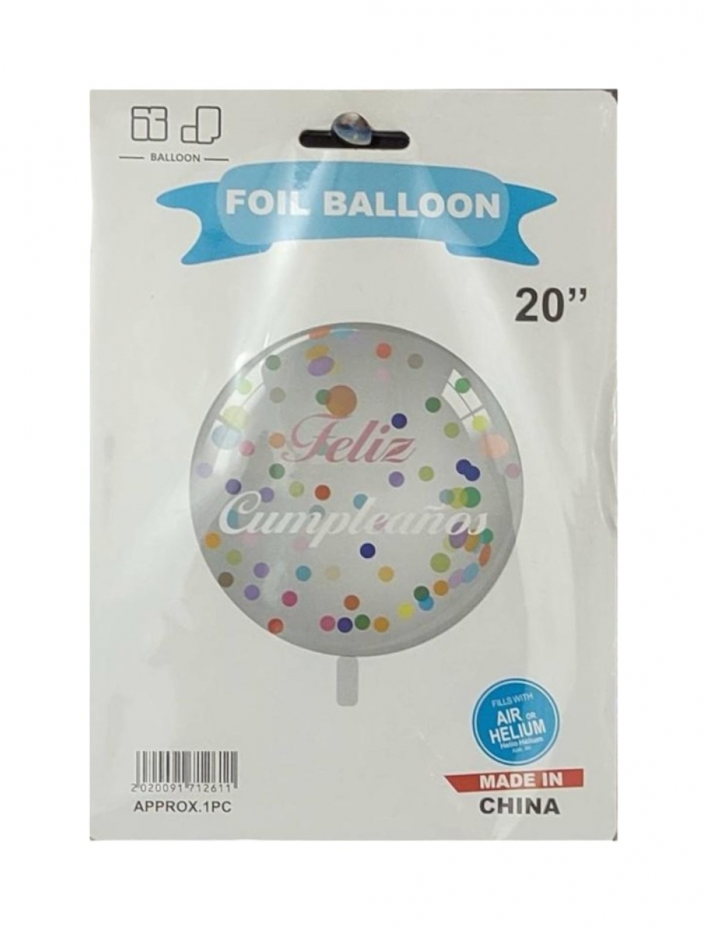 GLOBO BURBUJA FELIZ CUMPLEAÑOS X 50PCS